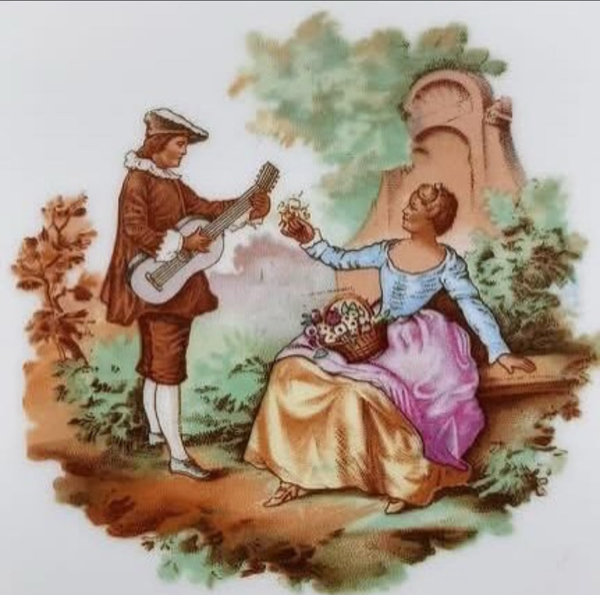 Bavarian Romeo & Juliet Plate: Gilded Bavarian Romance
