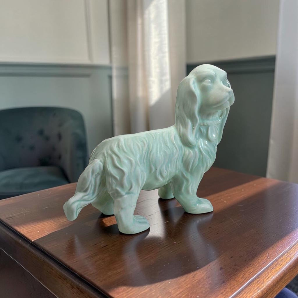 Celadon Porcelain Dog Figurine