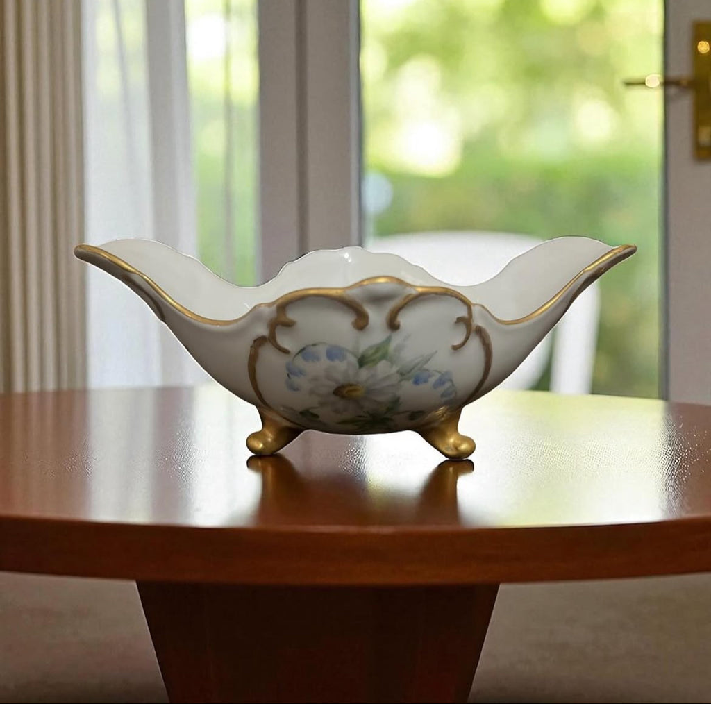 Hand-Painted Porcelain Jardinière – Multicolor Floral Design