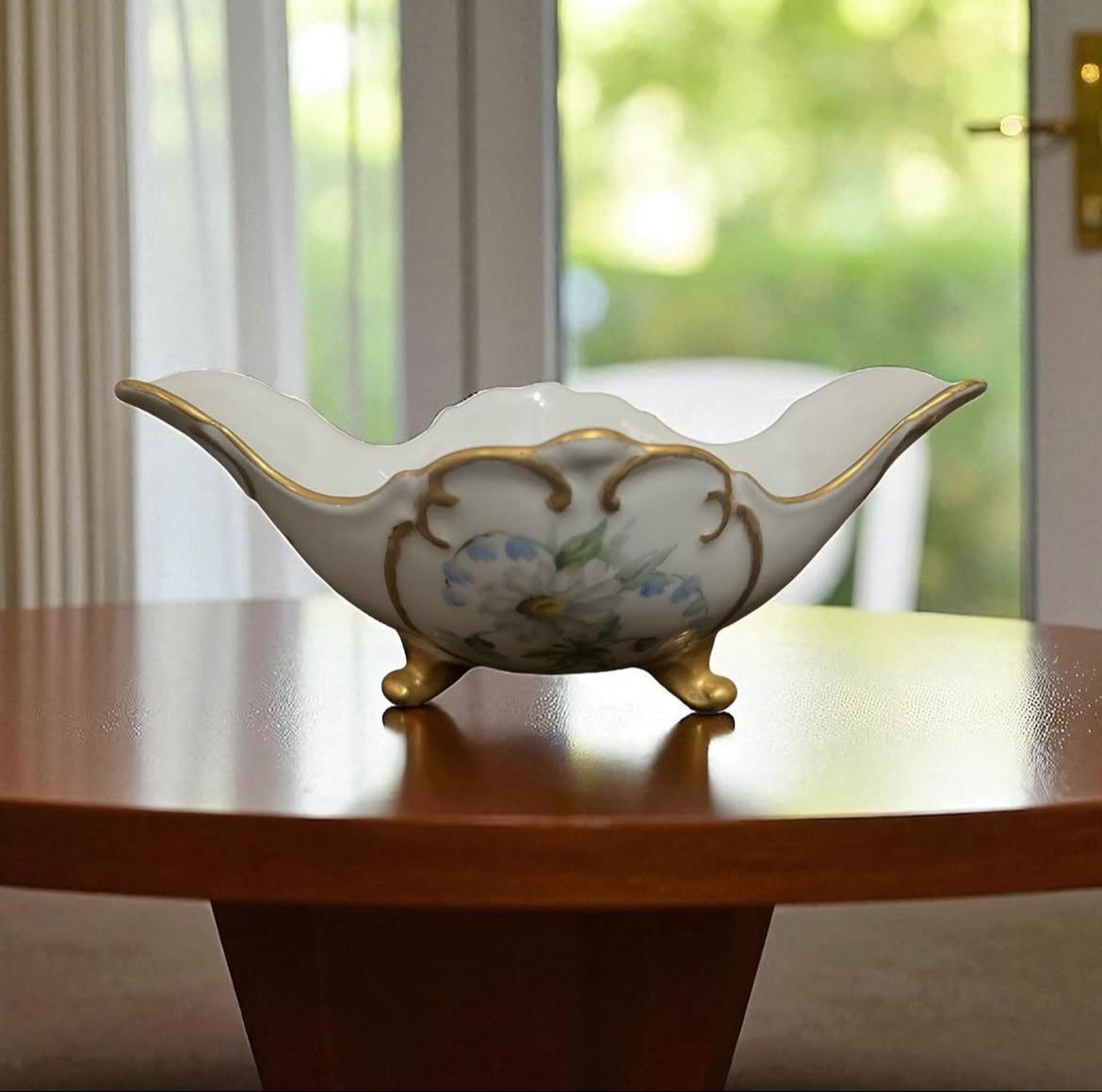 Hand-Painted Porcelain Jardinière – Multicolor Floral Design