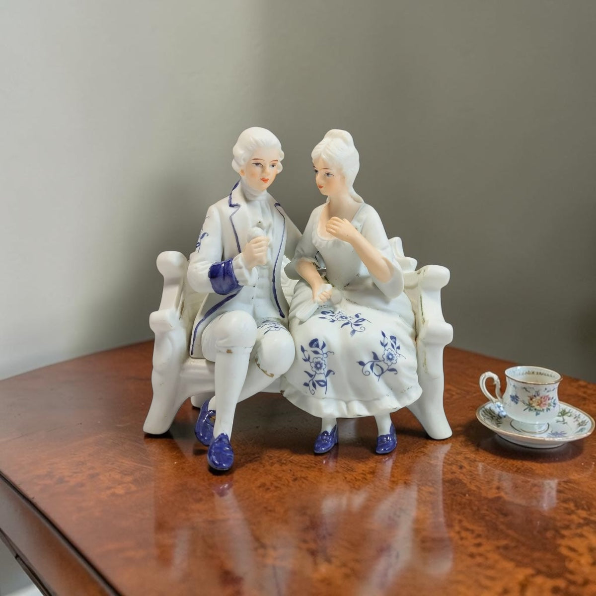 Bleu Blanc Biscuit Figurine – Fine Detailed Craftsmanship