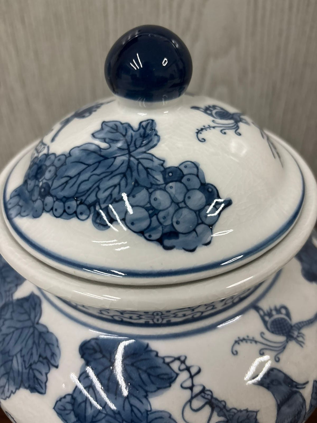 Blue Blanc Porcelain Ginger Jar