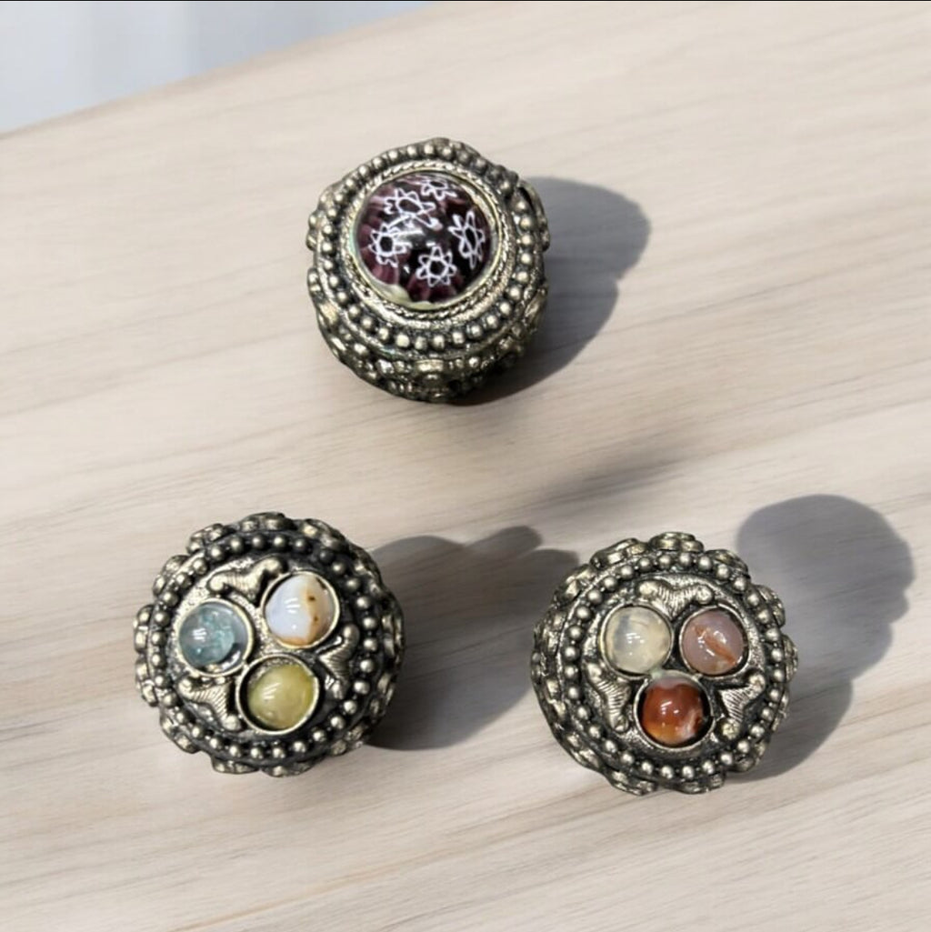Small Indian Brass Boxes – 3 cm – Decorative or Medicine Use