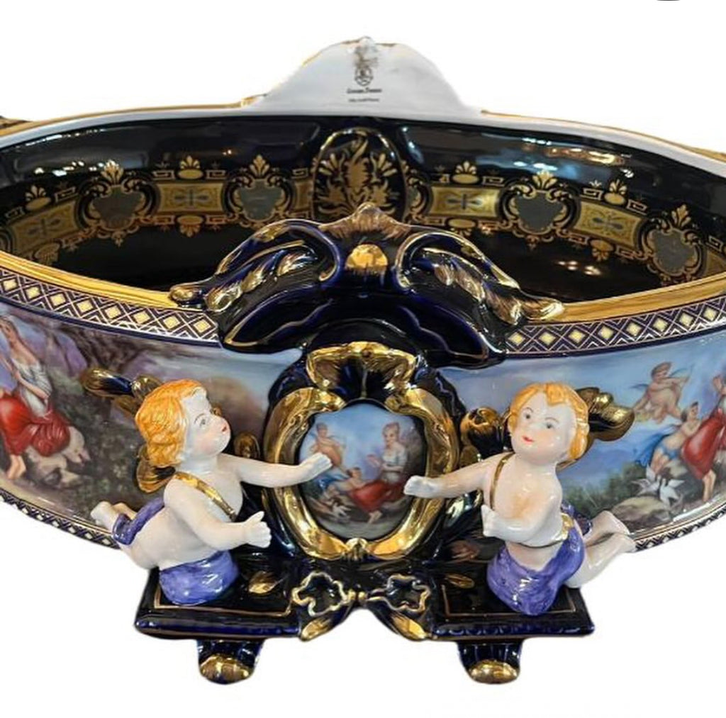 Large Jardinère – Stamped & 24K Gold-Plated