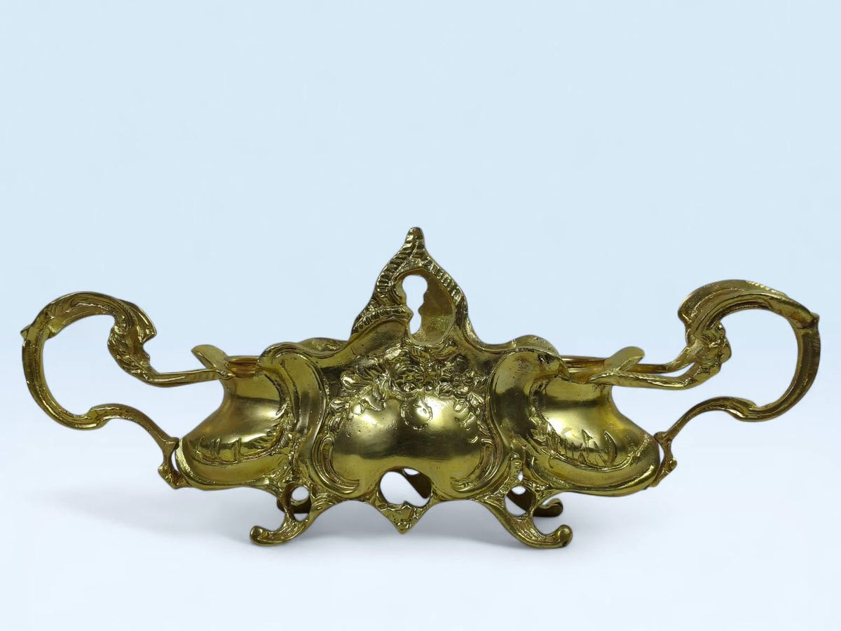 Brass Jardinière with Mirrored Base
