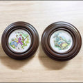 Romeo & Juliet Portraits: Wooden Frame, Porcelain Miniature