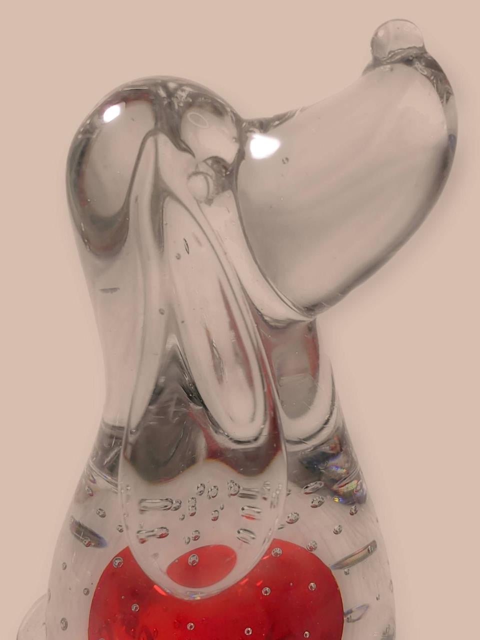 Murano Italian Glass Dog Figurine