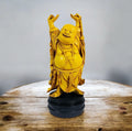 Resin Buddha Statue on Wooden Base