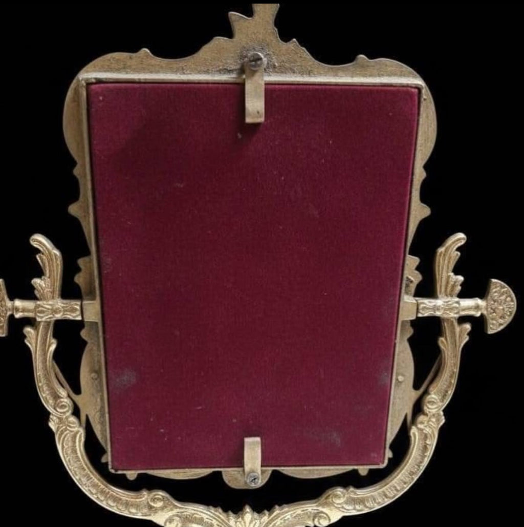 Heavy Brass Mirror – Romeo & Juliet Relief