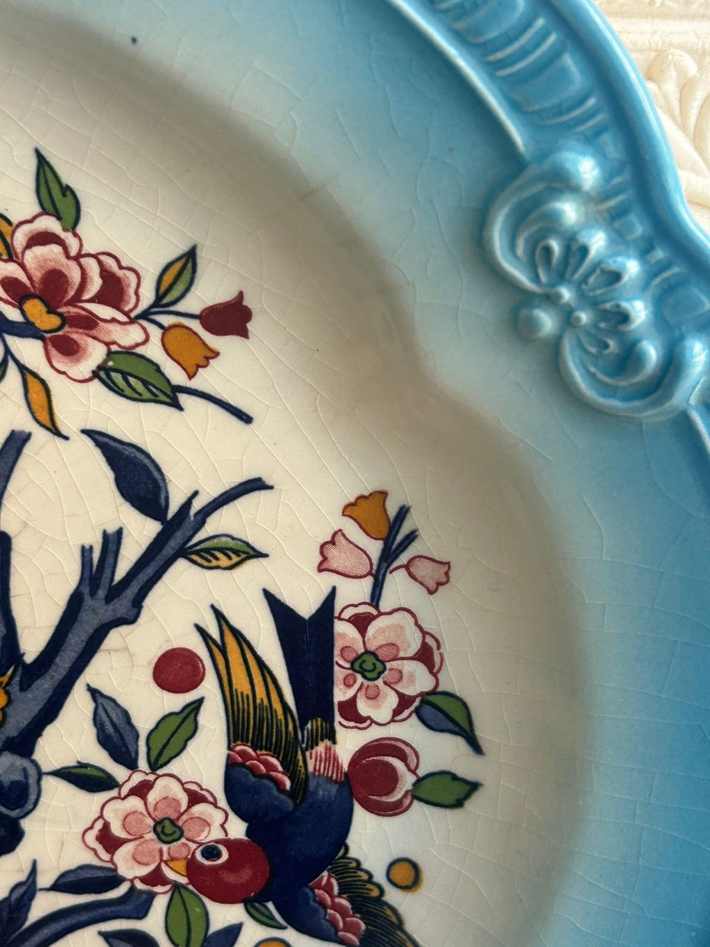 Antique Japanese Crackle Platter – Stamped