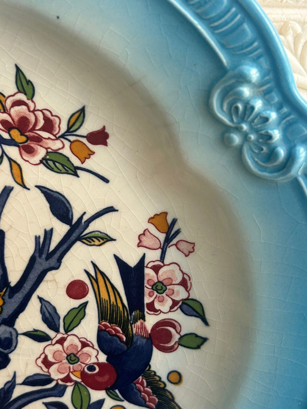 Antique Japanese Crackle Platter – Stamped