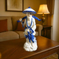 Japanese Porcelain Fisherman: Hand-Painted Classic Figurine