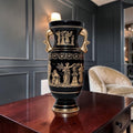 Greek Vase with Gold Detailing & Distinctive Miniature Artwork