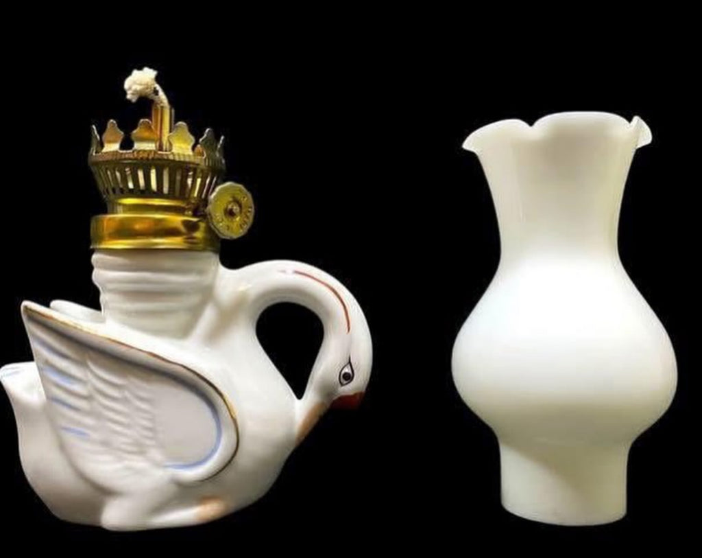 Antique Porcelain Gas Lamps – Hand-Painted
