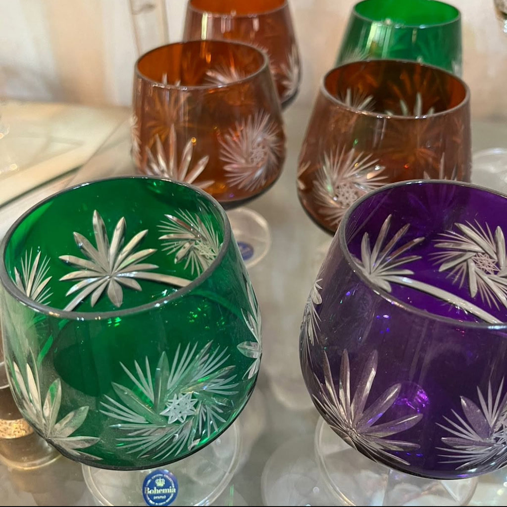 Bohemian Crystal Glass Set