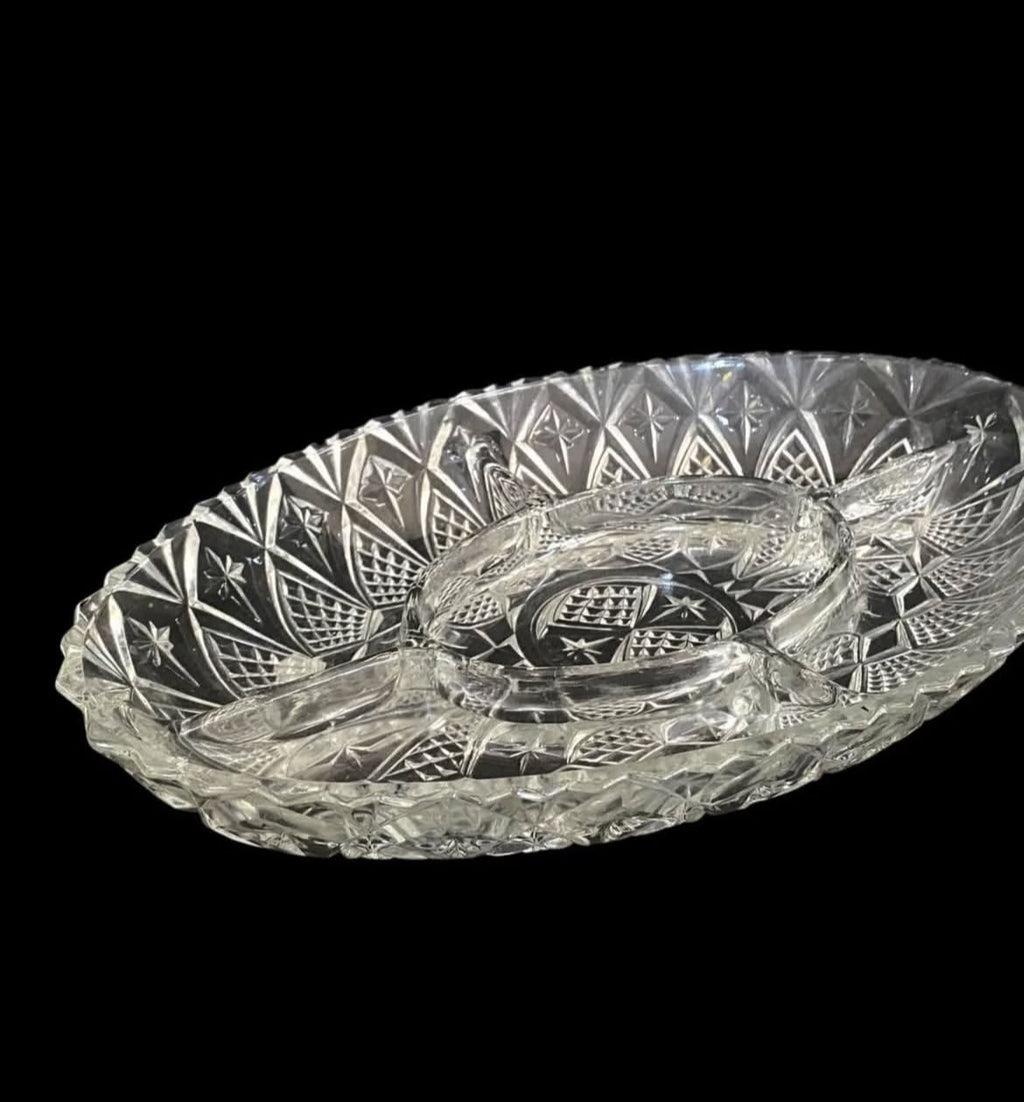 French Crystal Plate: Vintage Elegance