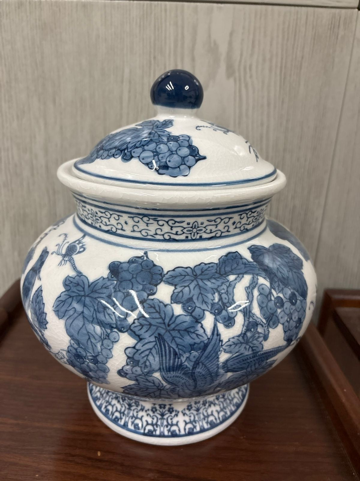 Blue Blanc Porcelain Ginger Jar