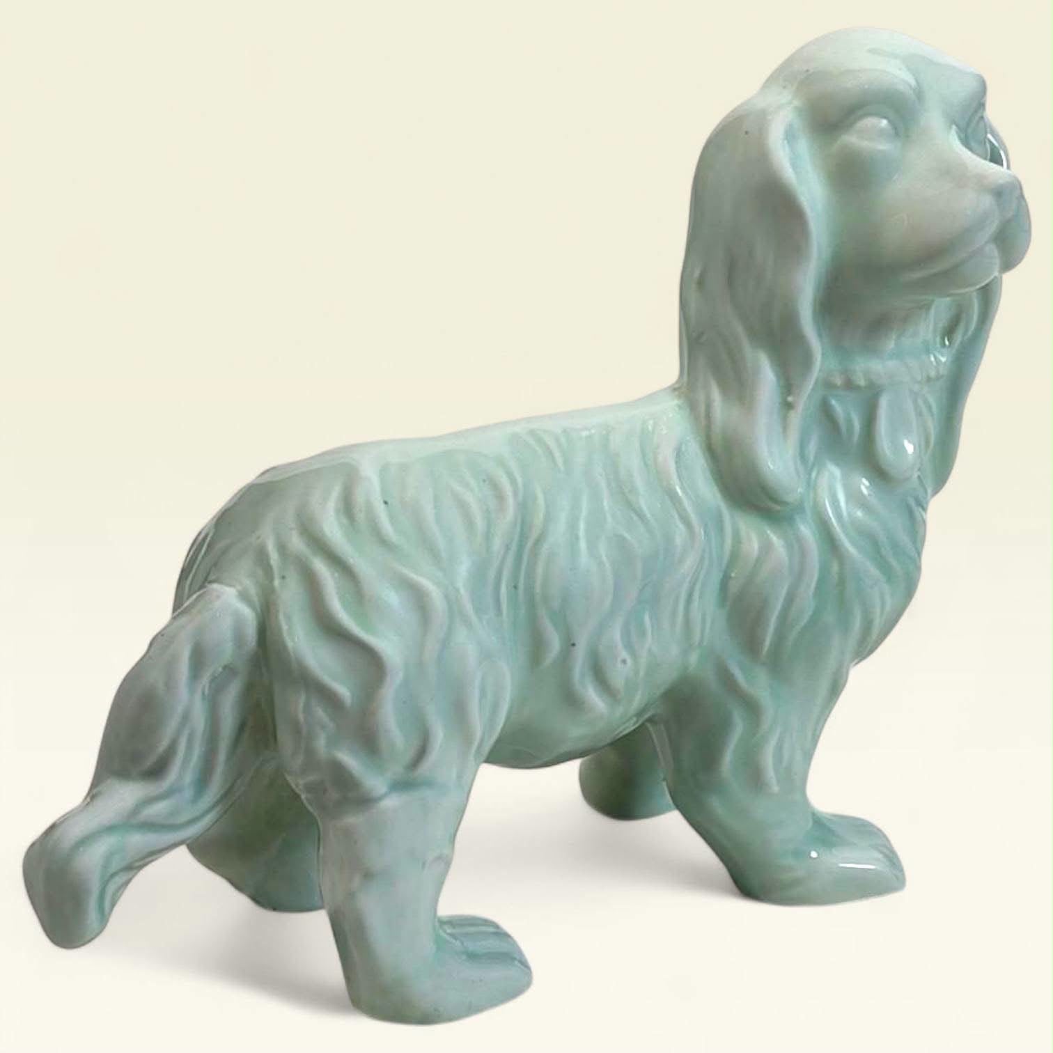 Celadon Porcelain Dog Figurine